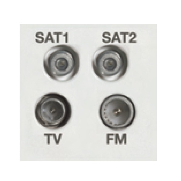 E/Fix Non-Isolated TV+FM+2XSAT 50×50 WH