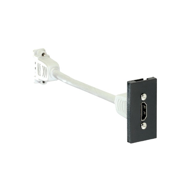 E/Fix HDMI Skt (Fem-Fem) Type A 25×50 BL