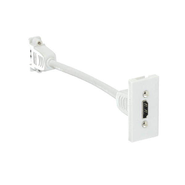 E/Fix HDMI Skt (Fem-Fem) Type A 25×50 WH