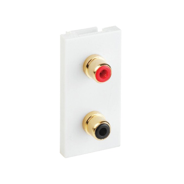 E/Fix 2xGold Phono/Audio Skt 25×50 WH