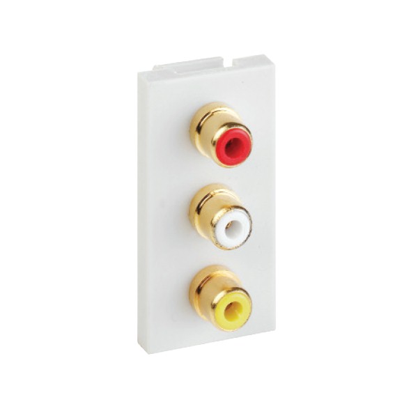 E/Fix 3xGold Video/Audio Skt 25×50 WH