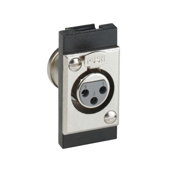 E/Fix Latching Audio 3 pin XLR 25×50 BL
