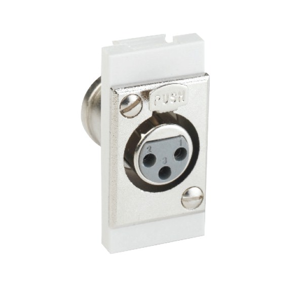 E/Fix Latching Audio 3 pin XLR 25×50 WH