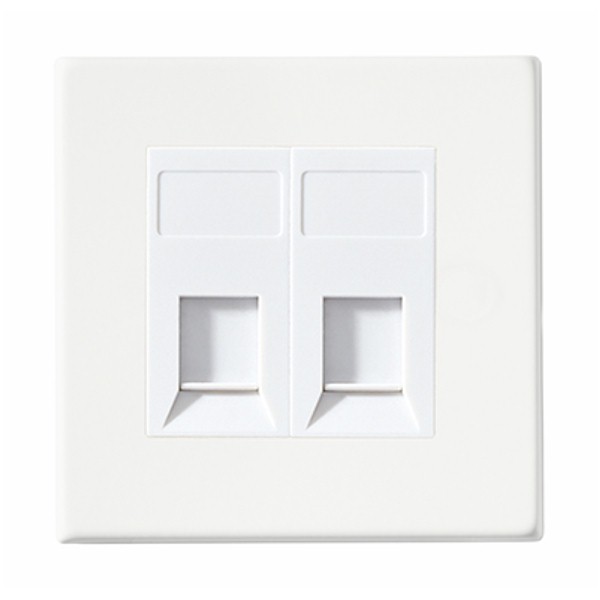 H-CFX Pr/Wht 2g RJ45 CAT5E Unshield WH