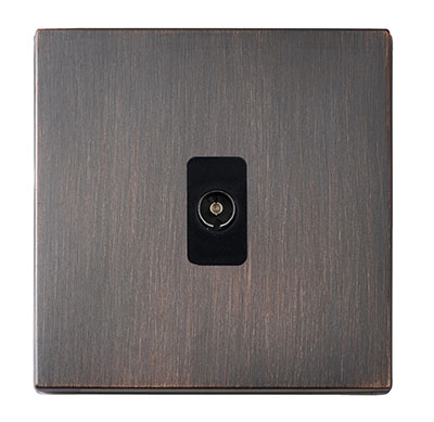 Hartland CFX Etrium Bronze 1 gang Non-Isolated Television 1in/1out Black