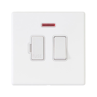 Hart G2 MW 13A DP Fused Spur+N WH/WH