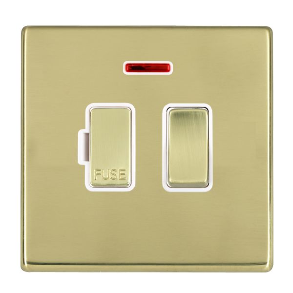 Hart G2 PB 13A DP Fused Spur+N PB/WH