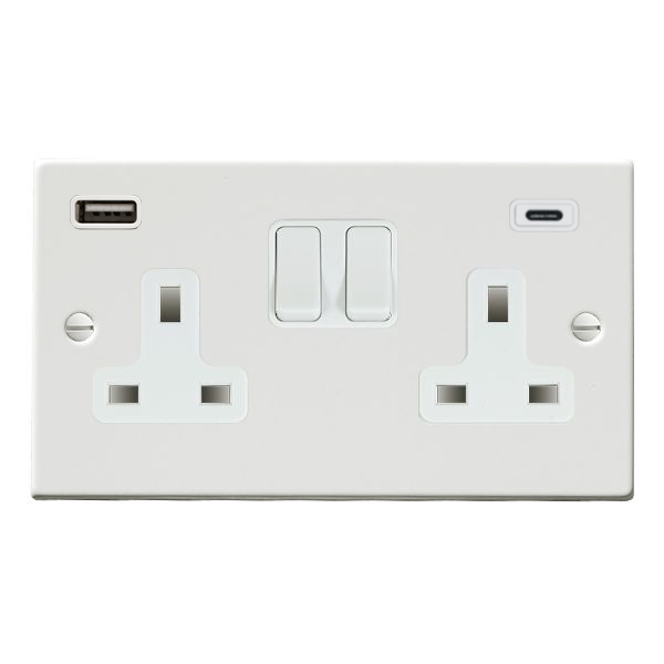 Hart MW DP SS2+USB+USB C WH/WH