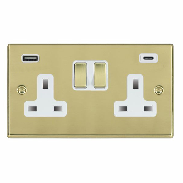 Hart PB DP SS2+USB+USB C PB/WH