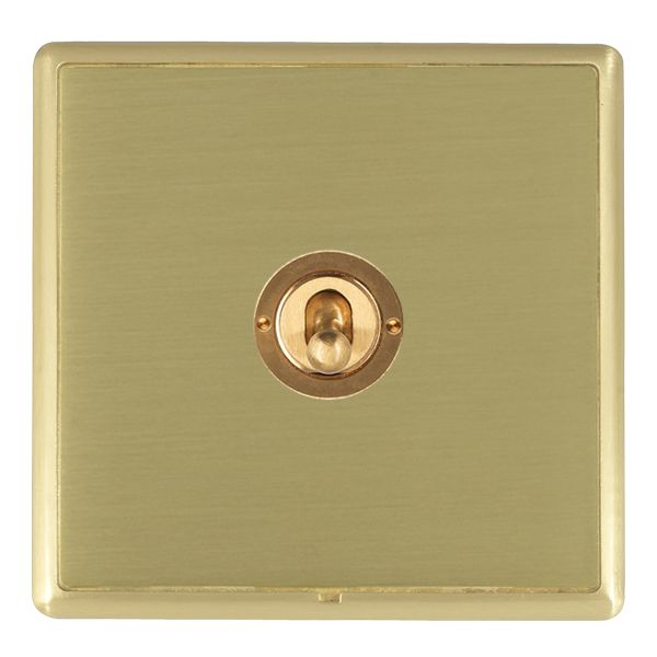 Linea-Rondo CFX Satin Brass Frame/Satin Brass Front 1 gang 20AX Intermediate Toggle Satin Brass
