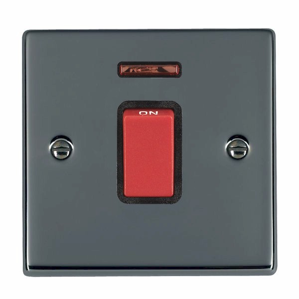 Hart BK 1g 45A Double Pole+N Red Rkr/BL