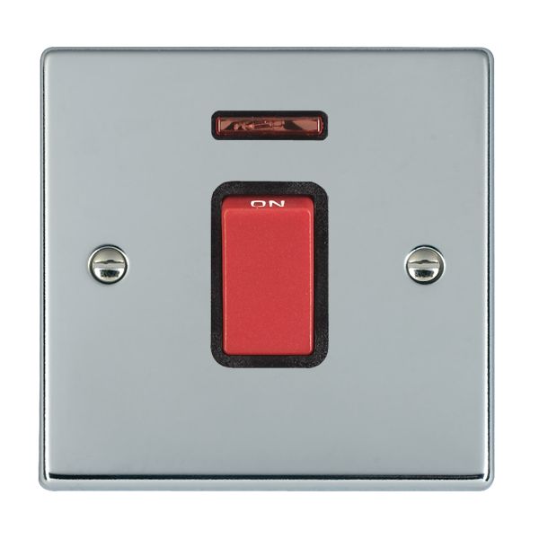 Hart BC 1g 45A Double Pole+N Red Rkr/BL