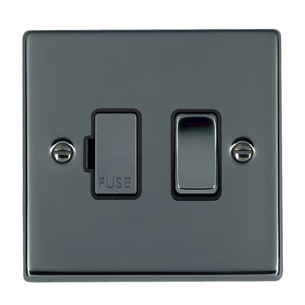 Hart BK 1g 13A DP Fused Spur BK/BL