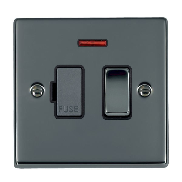Hart BK 13A DP Fused Spur+N BK/BL
