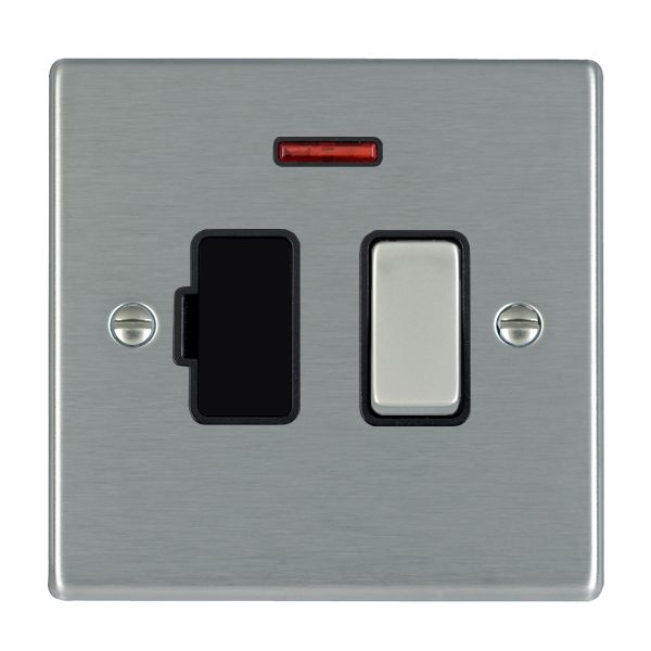 Hart SS 13A DP Fused Spur+N SS/BL