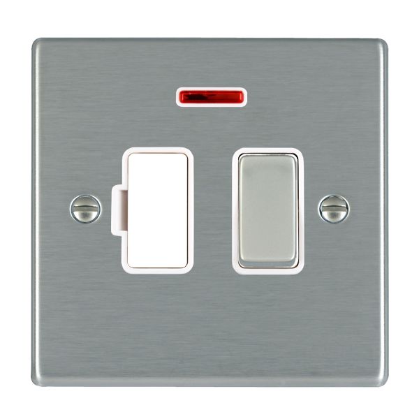 Hart SS 13A DP Fused Spur+N SS/WH