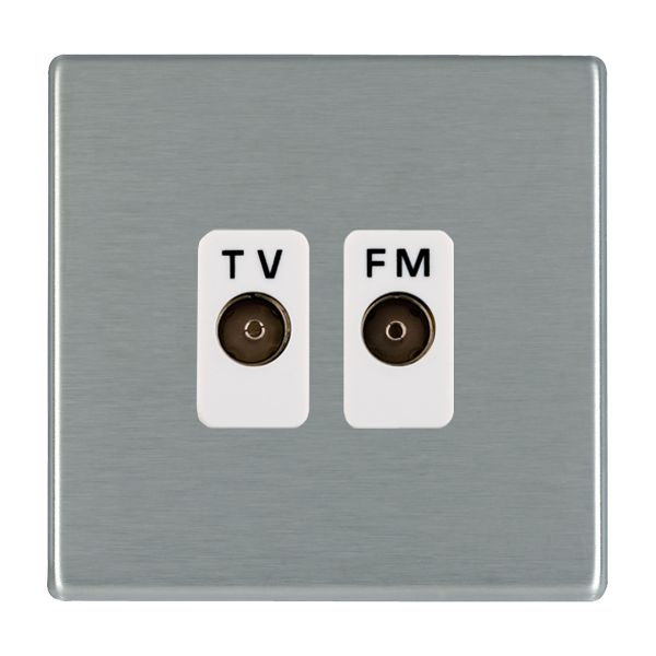 H-CFX SS Isolat TV/FM Diplex 1in/2out WH