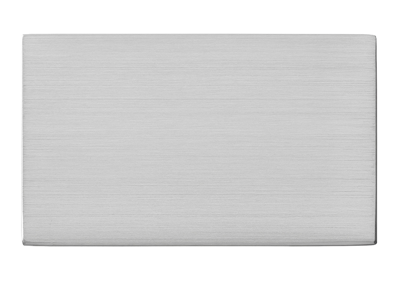 Hartland CFX Satin Steel Effect Double Blank Plate