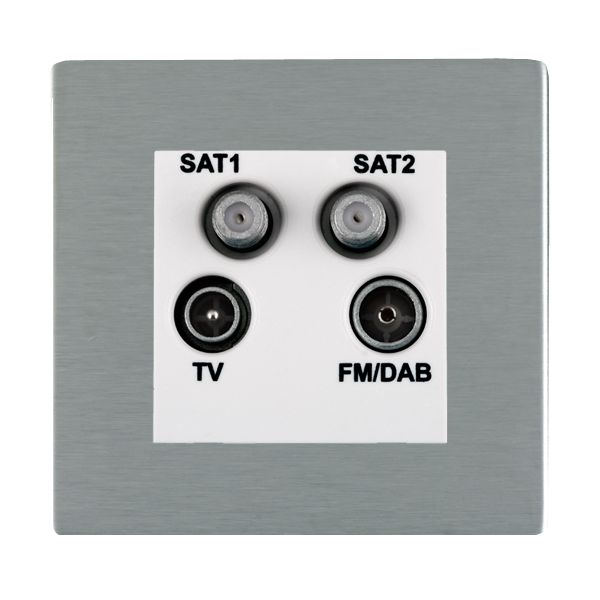 Sher CFX SS Non-Isolated TV+FM+2XSAT WH
