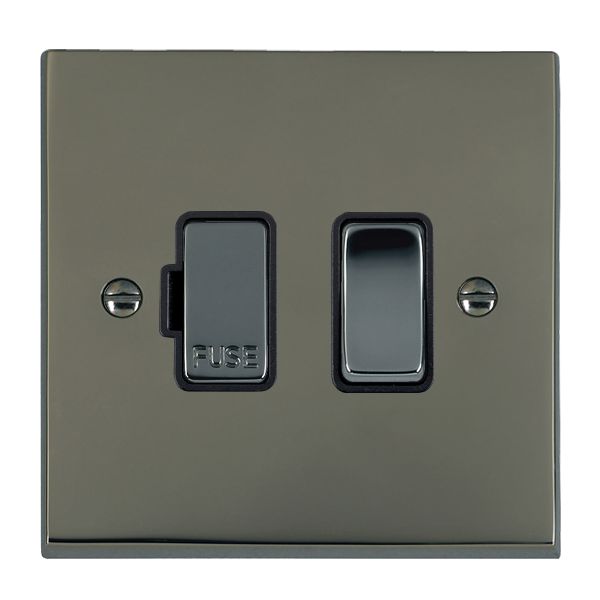 Cher V BK 1g 13A DP Fused Spur BK/BL