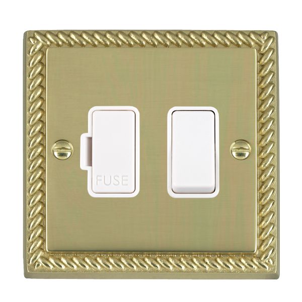 Cher G PB 1g 13A DP Fused Spur WH/WH