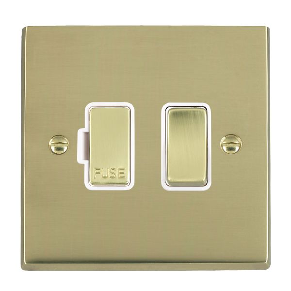 Cher V PB 1g 13A DP Fused Spur PB/WH