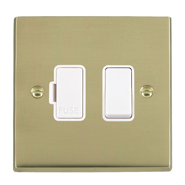Cher V PB 1g 13A DP Fused Spur WH/WH