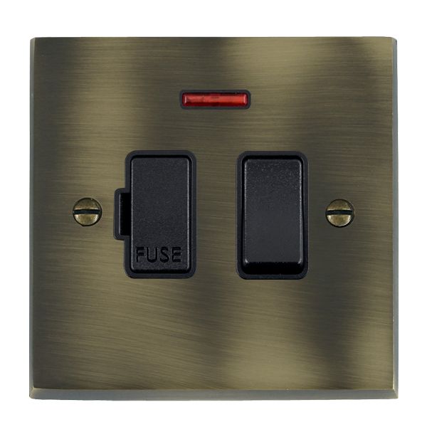 Cher V AB 13A DP Fused Spur+N BL/BL