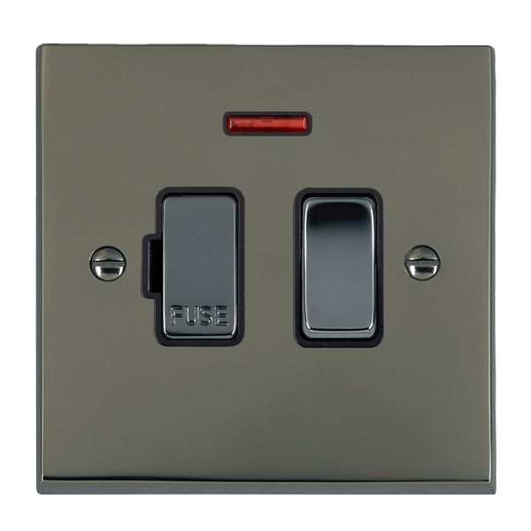 Cher V BK 13A DP Fused Spur+N BK/BL