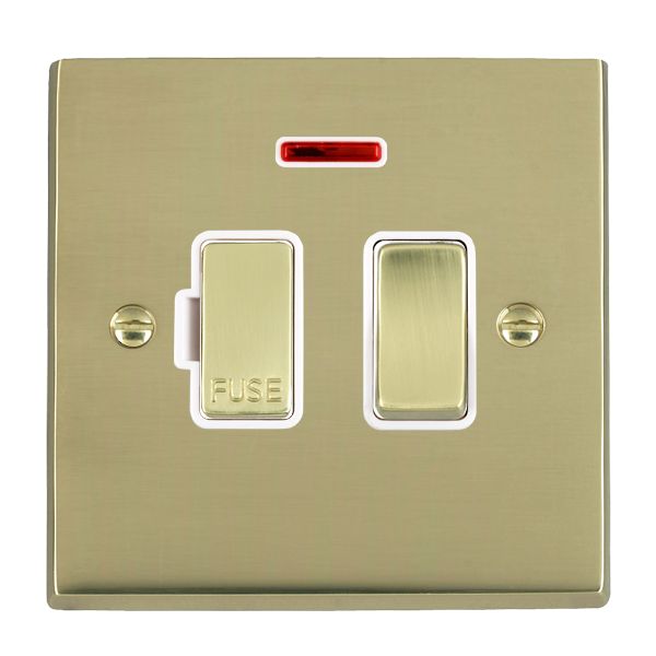 Cher V PB 13A DP Fused Spur+N PB/WH