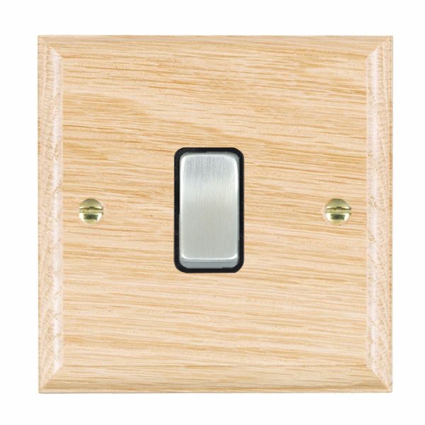 Wood Ovo L/O 1g 10AX 2 Way Rkr SC/BL