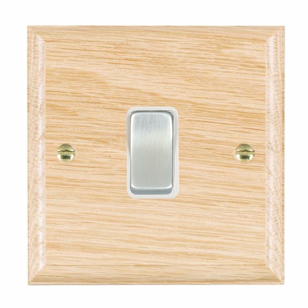 Wood Ovo L/O 1g 10AX Inter Rkr SC/WH