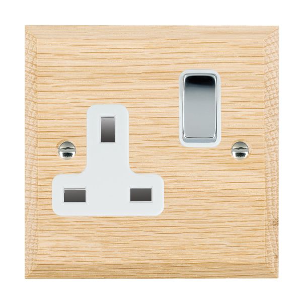 Wood Cha L/O 1g 13A DP Swt Skt BC/WH