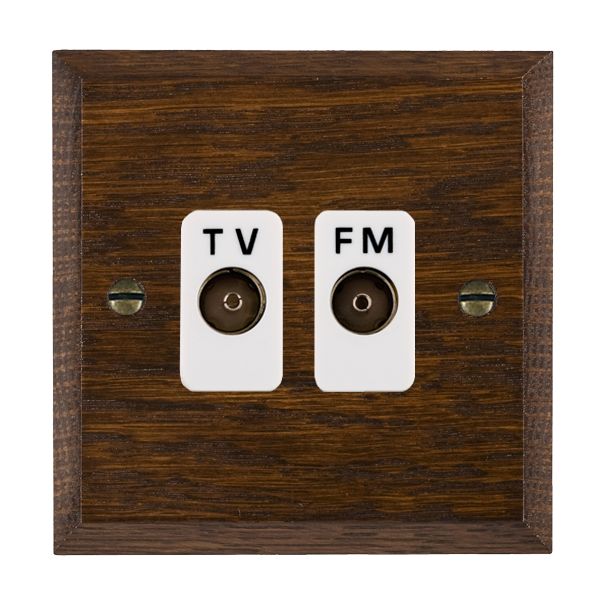 Wood Cha D/O Isol TVFM Diplex 1in/2o WH