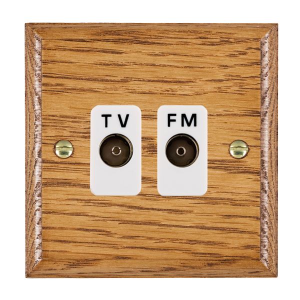 Wood Ovo M/O Isol TVFM Diplex 1in/2o WH