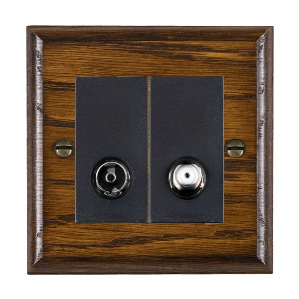 Wood Ovo D/O 2g N-Isol TV+Sat 2in/2 BL