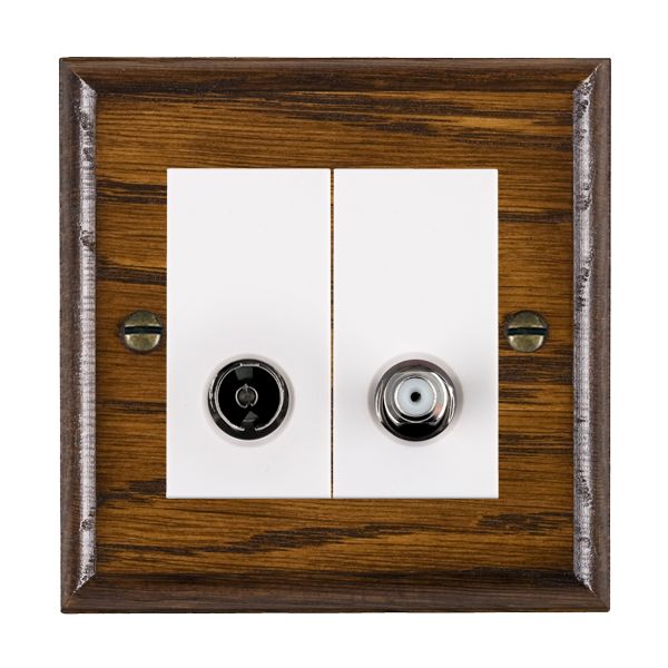 Wood Ovo D/O 2g N-Isol TV+Sat 2in/2 WH
