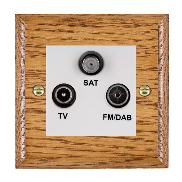 Wood Ovo M/O Non-Iso DAB TV+FM+SAT WH