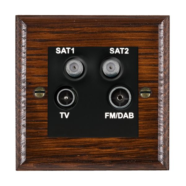 Wood Ovo A/M Non-Isolated TV+FM+2XSAT BL