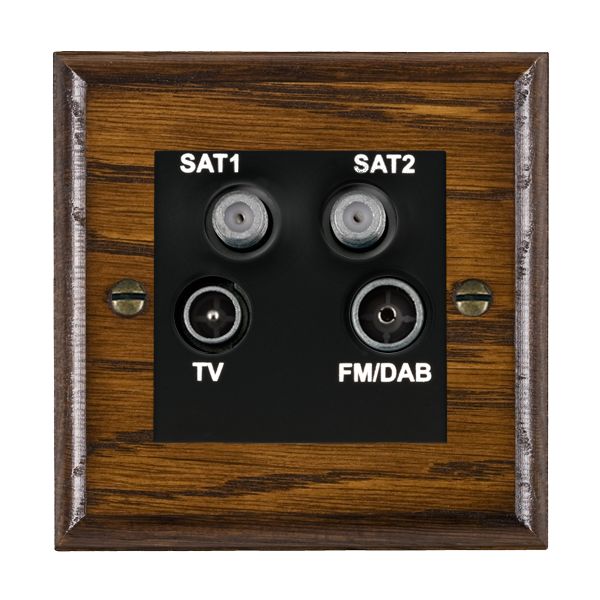 Wood Ovo D/O Non-Isolated TV+FM+2XSAT BL