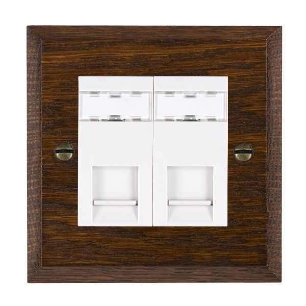 Wood Cha D/O 2g RJ12 Unshielded WH