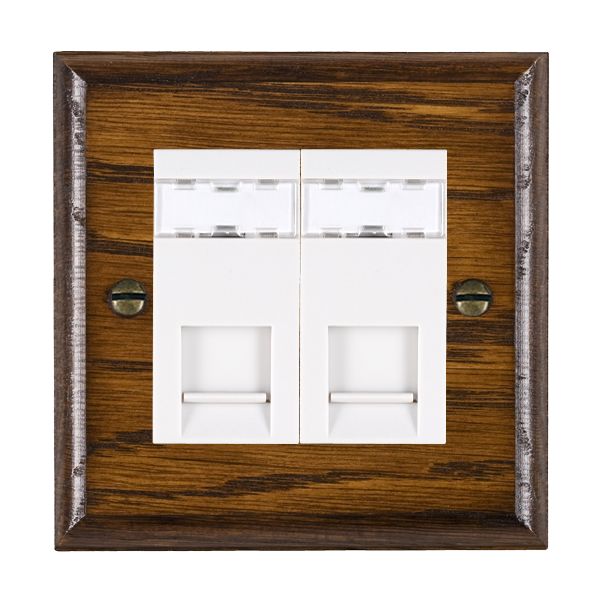 Wood Ovo D/O 2g RJ12 Unshielded WH