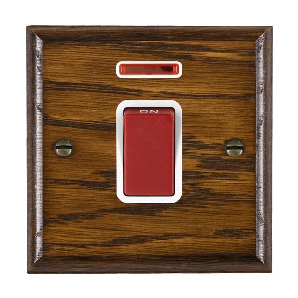 Wood Ovo D/O 1g 45A DP+N Red Rkr/WH