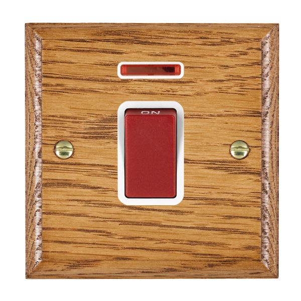 Wood Ovo M/O 1g 45A DP+N Red Rkr/WH