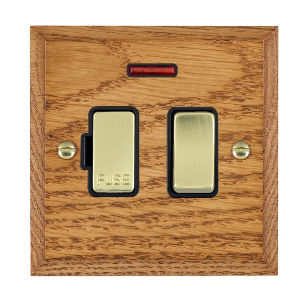 Wood Cha M/O 13A DP Fused Spur+N PB/BL