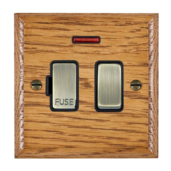 Wood Ovo M/O 13A DP Fused Spur+N AB/BL