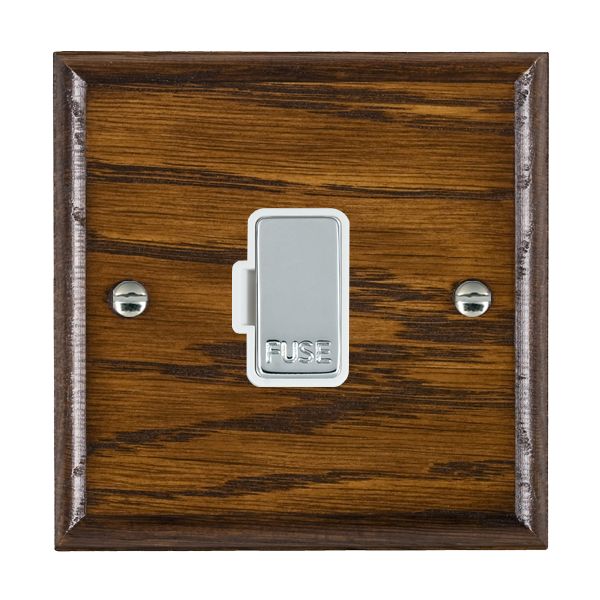 Wood Ovo D/O 1g 13A Fuse Only BC/WH