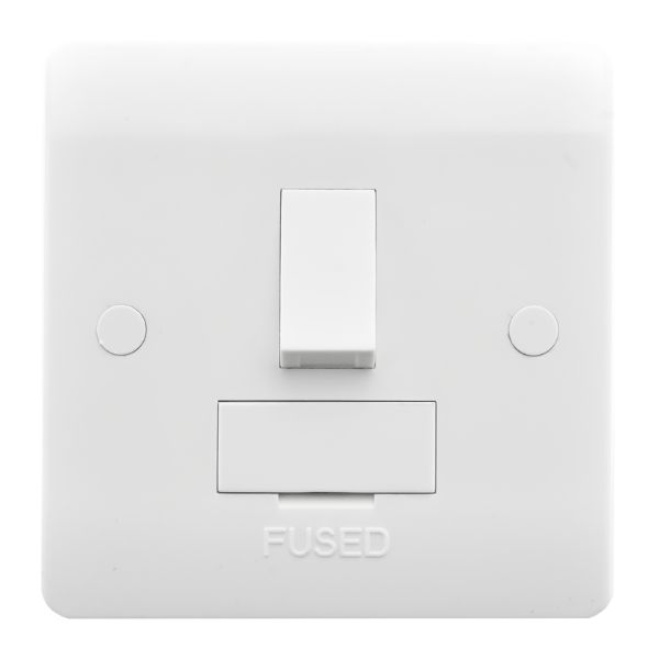 Verve White 13A DP Fuse SPUR WH