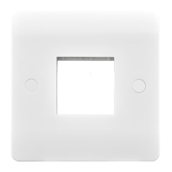 Verve White Micro Grid 2 Gang Plate