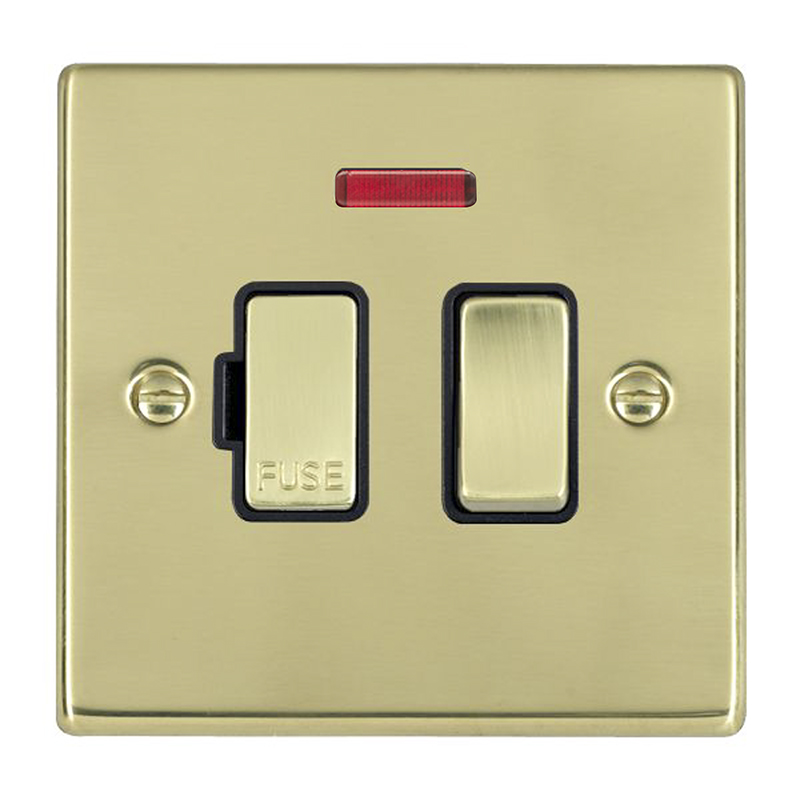 Hart PB 13A DP Fused Spur+N PB/BL